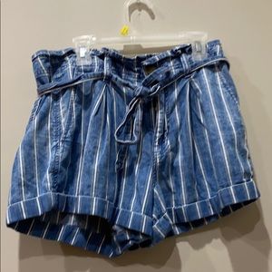 American Eagle Tied Waist Jean Shorts